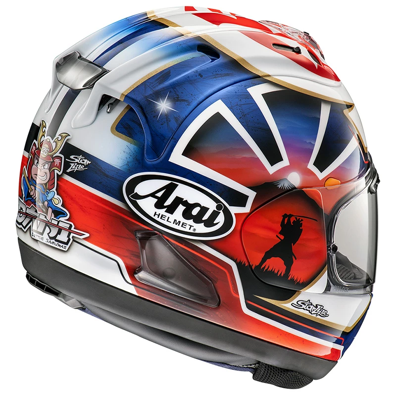 Fibra Casco Arai Rx-7v Evo Pedrosa Blue Spirit - immagine 2